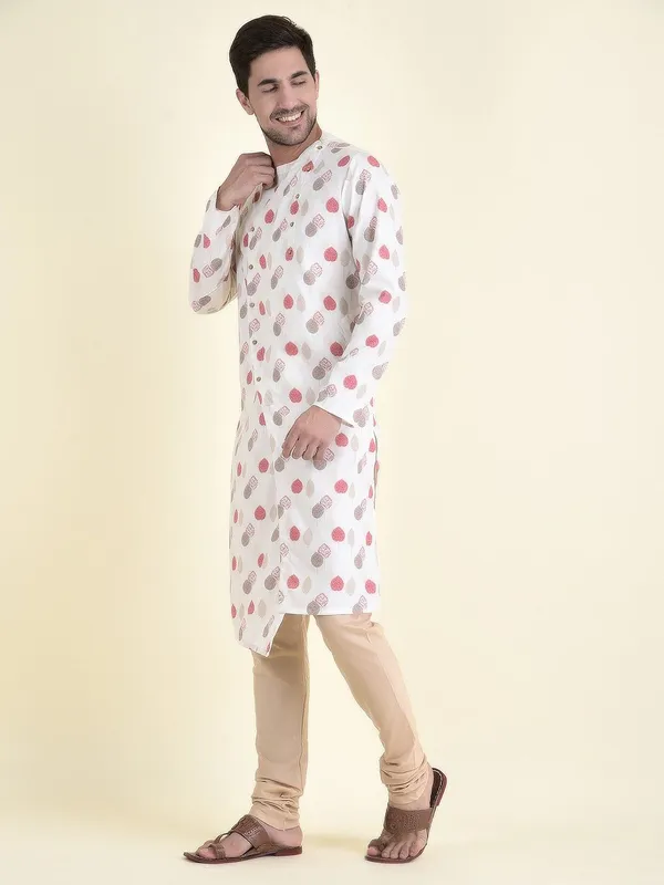 Tabard_Men_Printed_Straight_Kurta_(White)