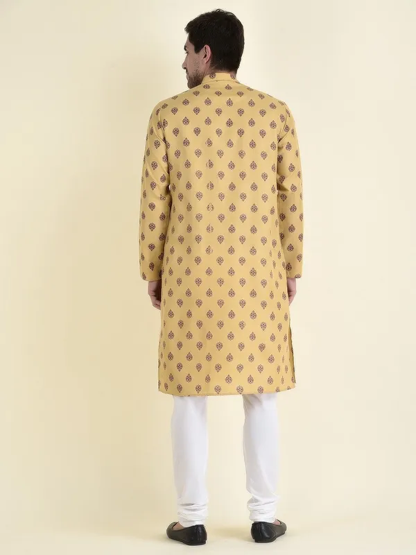 Tabard_Men_Printed_Straight_Kurta_(Beige)