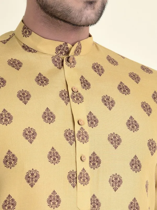 Tabard_Men_Printed_Straight_Kurta_(Beige)