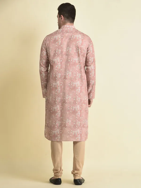 Tabard_Men_Printed_Asymmetric_Kurta_(Pink)