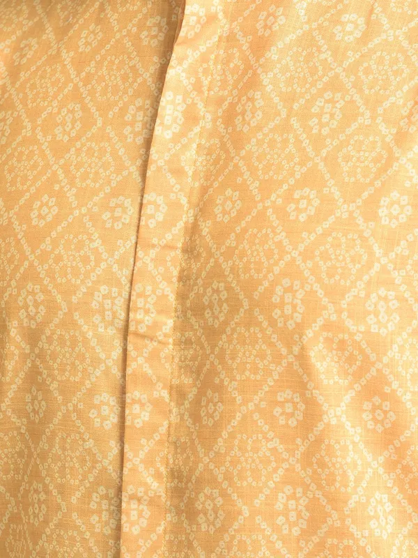 Tabard_Men_Printed_Frontslit_Kurta_(Yellow)