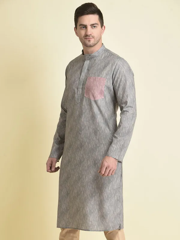Tabard_Men_Printed_Straight_Kurta_(Grey)