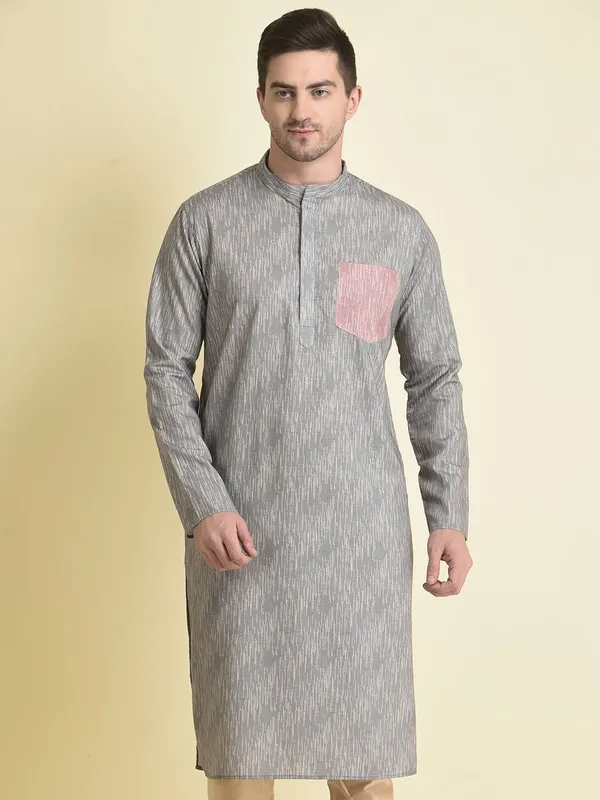 Tabard_Men_Printed_Straight_Kurta_(Grey)