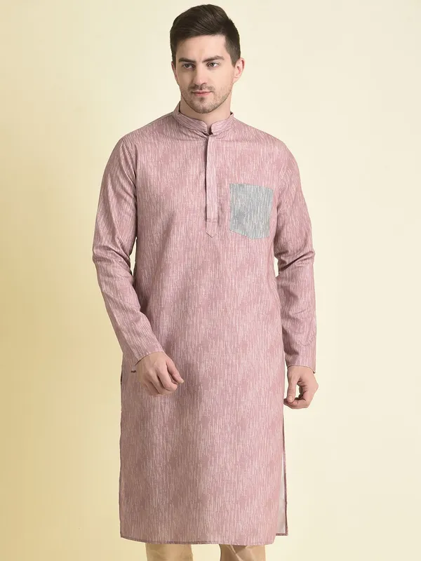 Tabard_Men_Printed_Straight_Kurta_(Pink)
