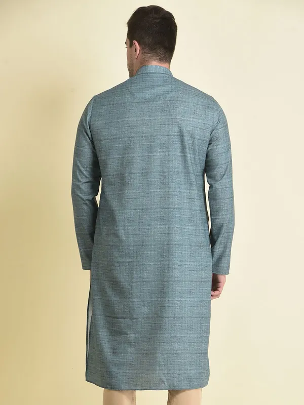 Tabard_Men_Self_Design_Straight_Kurta_(Blue)