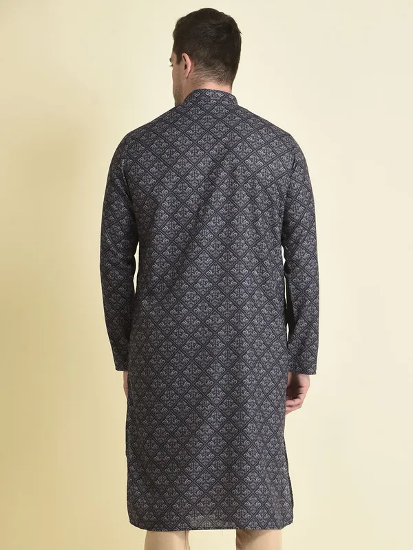 Tabard_Men_Printed_Straight_Kurta_(Blue)