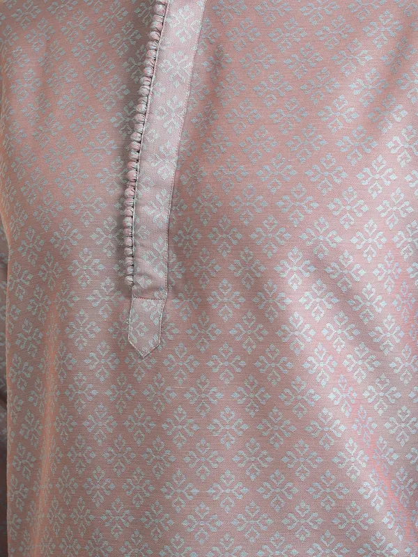 Tabard_Men_Printed_Straight_Kurta_(Pink)