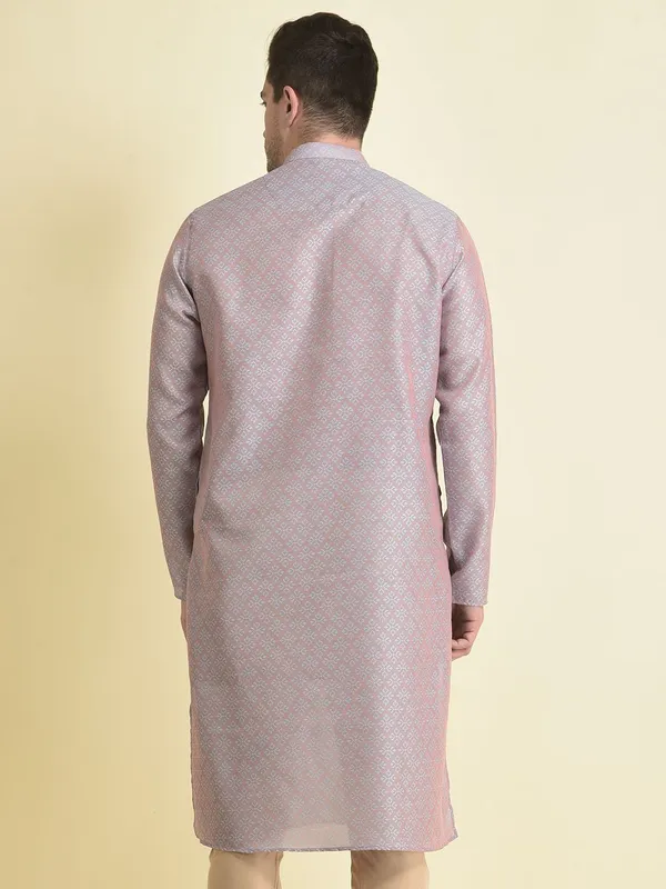 Tabard_Men_Printed_Straight_Kurta_(Pink)