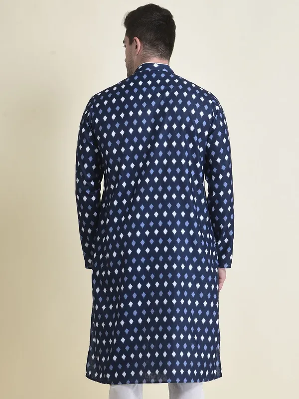 Tabard_Men_Printed_Straight_Kurta_(Blue)