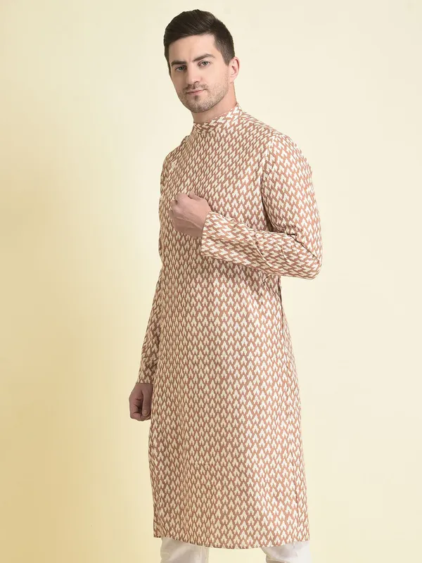 Tabard_Men_Printed_Straight_Kurta_(Gold)