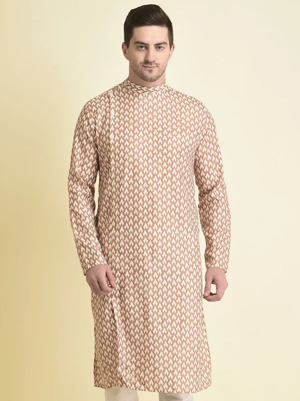Tabard_Men_Printed_Straight_Kurta_(Gold)
