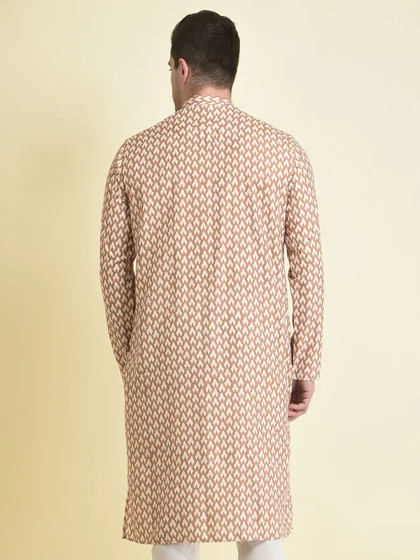Tabard_Men_Printed_Straight_Kurta_(Gold)