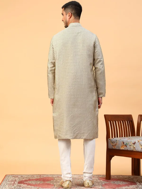 Tabard_Men_Printed_Straight_Kurta_(Gold,_Grey)