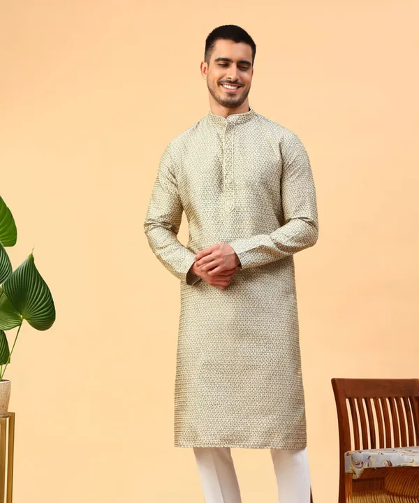 Tabard_Men_Printed_Straight_Kurta_(Gold,_Grey)