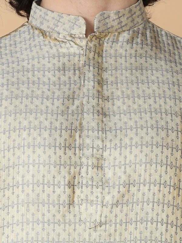Tabard_Men_Printed_Straight_Kurta_(Gold,_Grey)