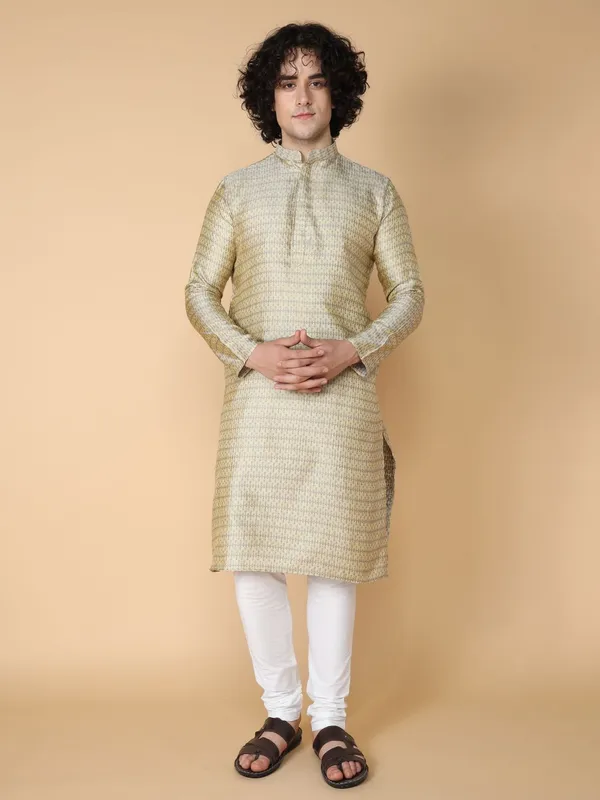 Tabard_Men_Printed_Straight_Kurta_(Gold,_Grey)