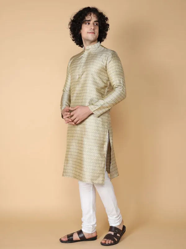 Tabard_Men_Printed_Straight_Kurta_(Gold,_Grey)