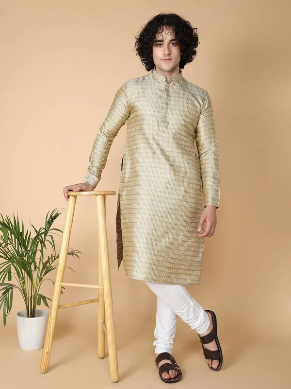 Tabard_Men_Printed_Straight_Kurta_(Gold,_Grey)
