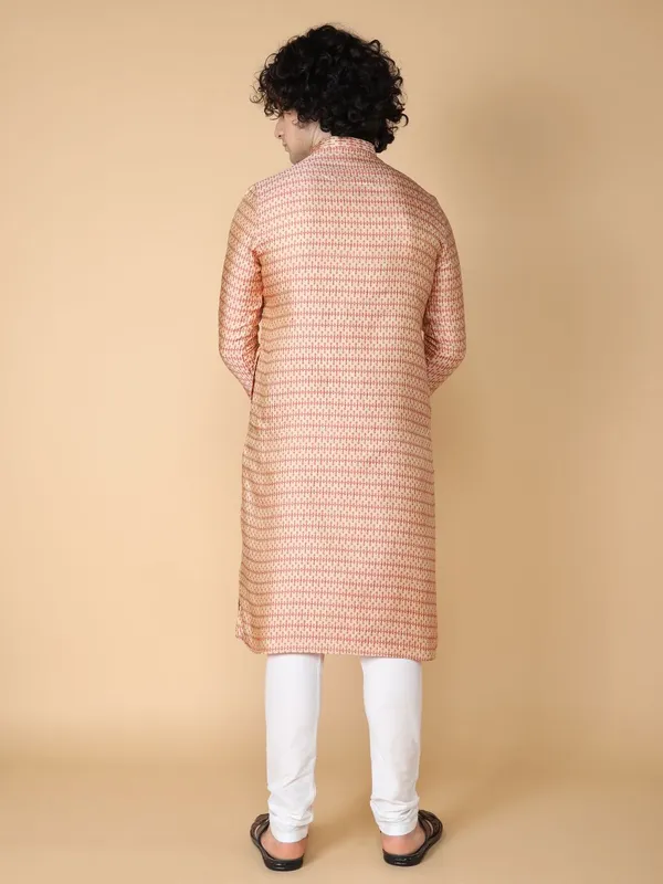 Tabard_Men_Printed_Straight_Kurta_(Red)