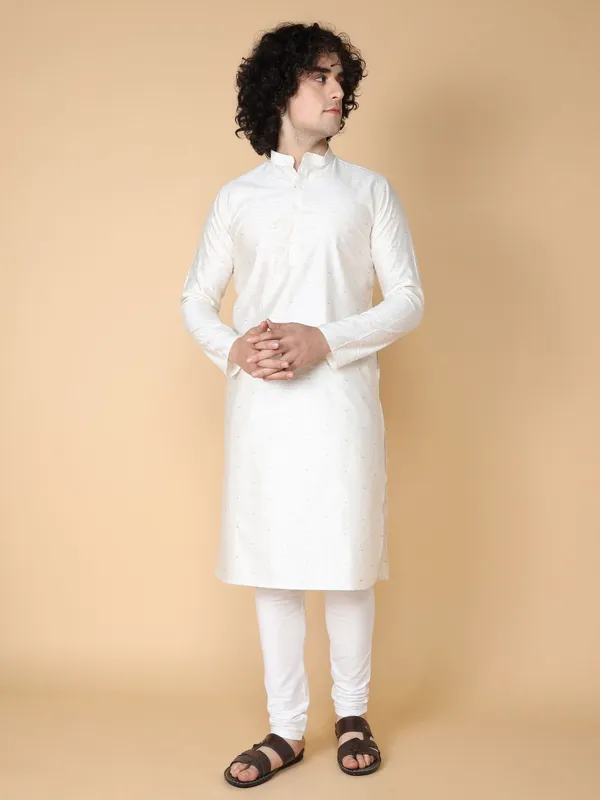 Tabard_Men_Solid_Straight_Kurta_(White)