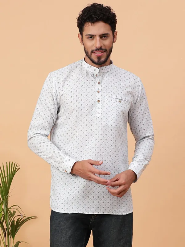 Tabard_Men_Printed_Straight_Kurta_(White,_Grey)