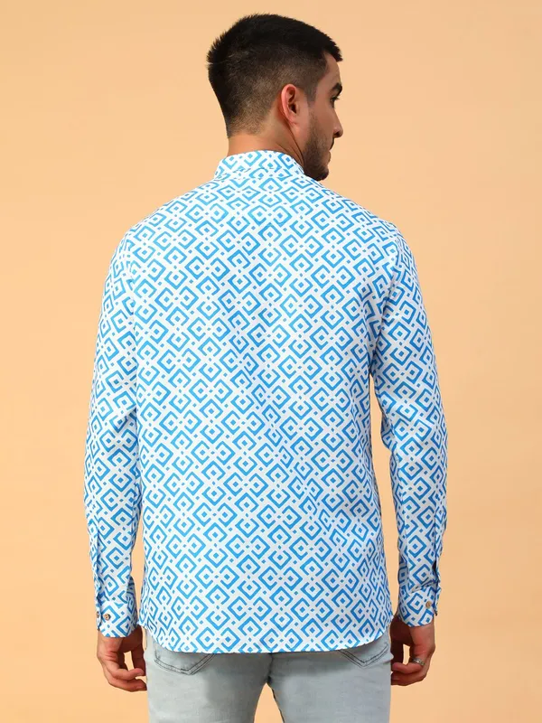 Tabard_Men_Printed_Straight_Kurta_(Blue)