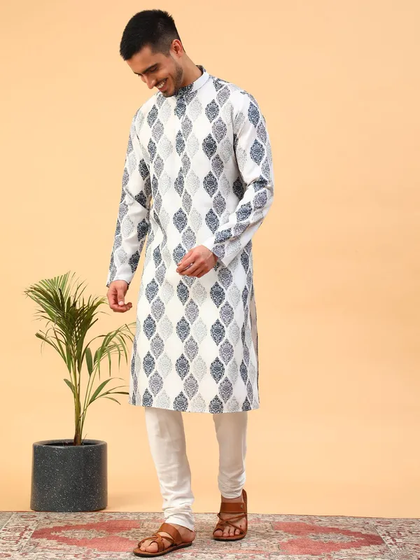 Tabard_Men_Printed_Straight_Kurta_(Beige)
