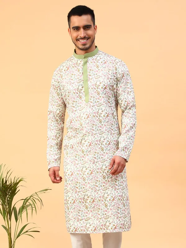 Tabard_Men_Printed_Straight_Kurta_(Beige)