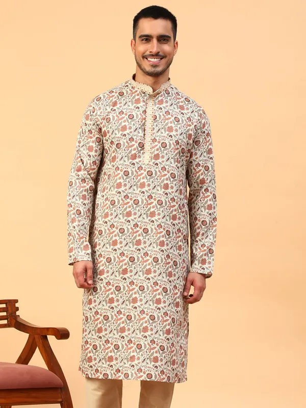 Tabard_Men_Printed_Straight_Kurta_(Beige)