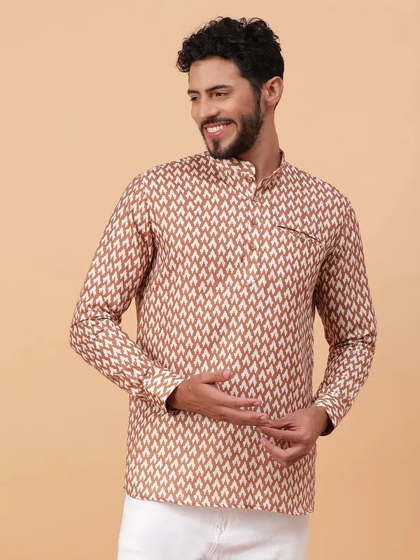 Tabard_Men_Printed_Straight_Kurta_(Yellow)