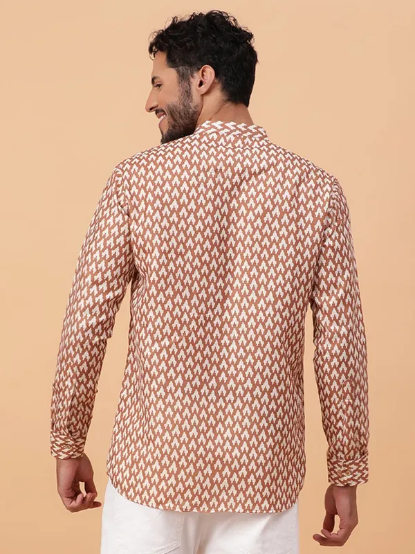 Tabard_Men_Printed_Straight_Kurta_(Yellow)