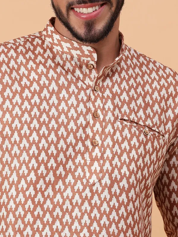 Tabard_Men_Printed_Straight_Kurta_(Yellow)