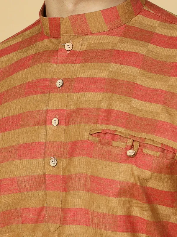 Tabard_Men_Embroidered_Straight_Kurta_(Red)