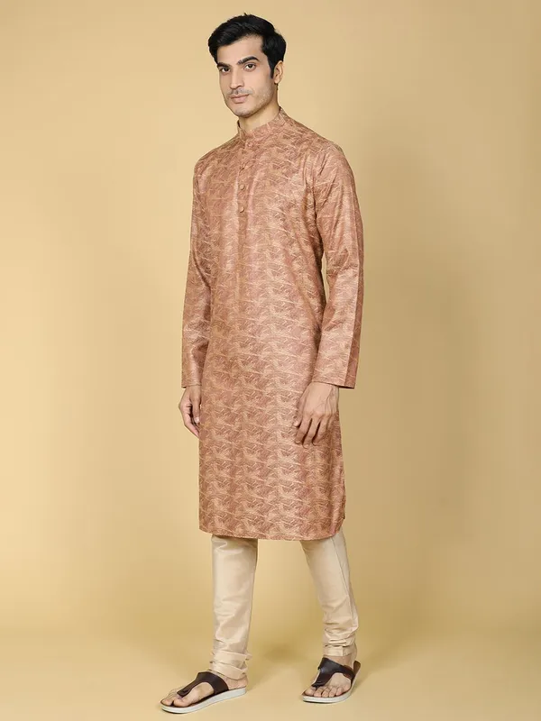 Tabard_Men_Embroidered_Straight_Kurta_(Red)