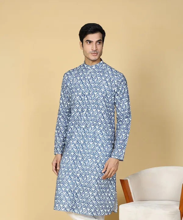 Tabard_Men_Embroidered_Straight_Kurta_(Blue)