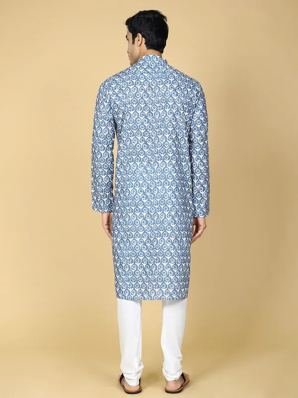 Tabard_Men_Embroidered_Straight_Kurta_(Blue)