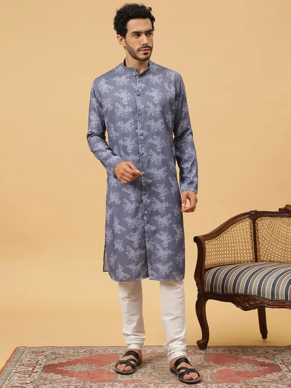 Tabard_Men_Embroidered_Straight_Kurta_(Blue)