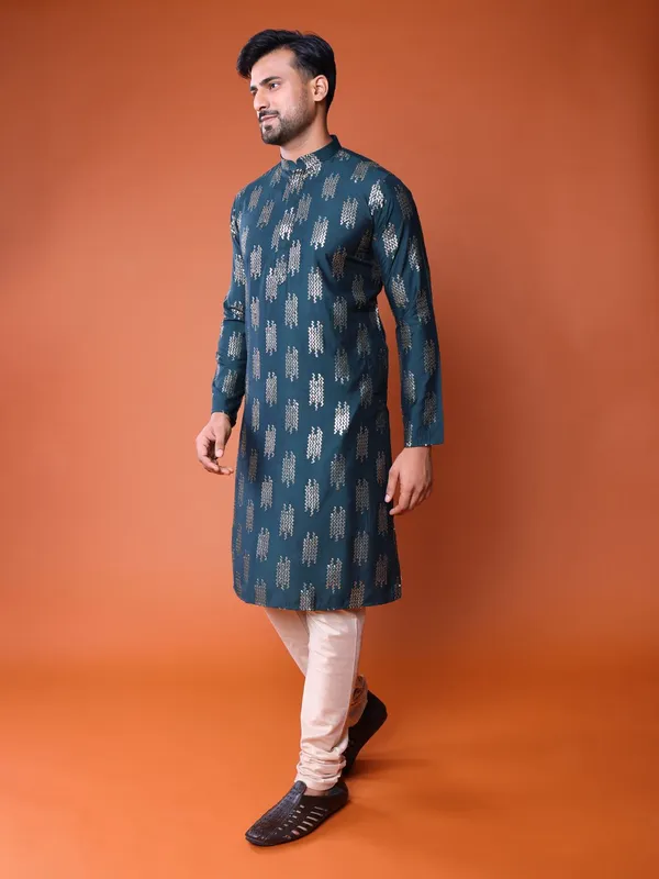 Tabard_Men_Printed_Ethnic_Dress_Kurta_(Green)