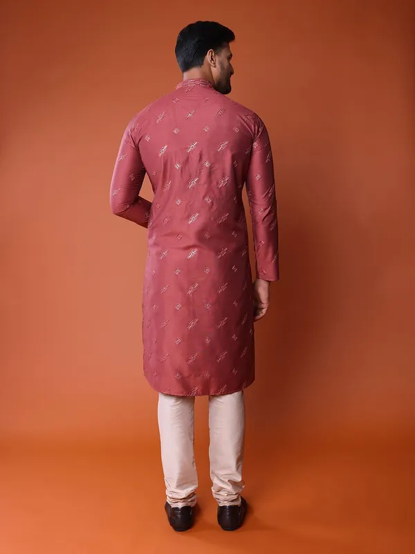 Tabard_Men_Printed_Ethnic_Dress_Kurta_(Orange)