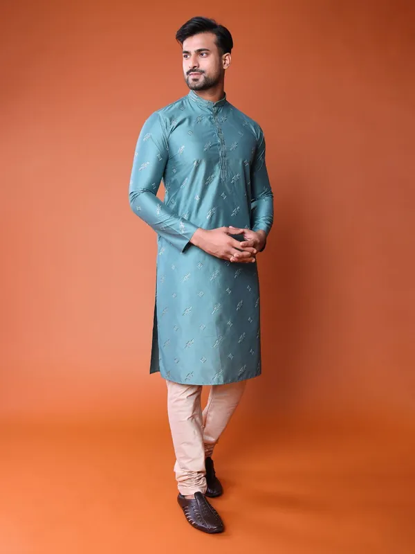 Tabard_Men_Printed_Ethnic_Dress_Kurta_(Green)