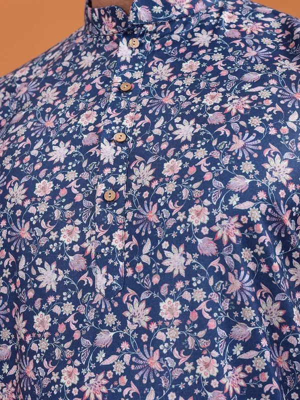 Tabard_Men_Printed_Straight_Kurta_(Blue)