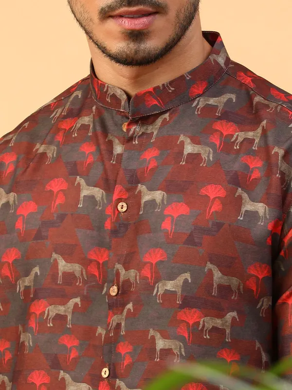 Maroon_Kurta_Set