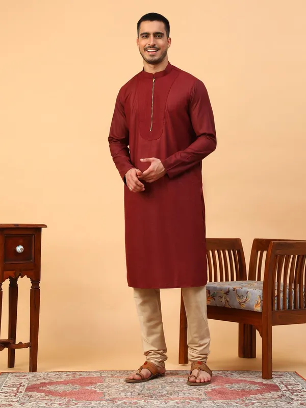 Maroon_Kurta_Set