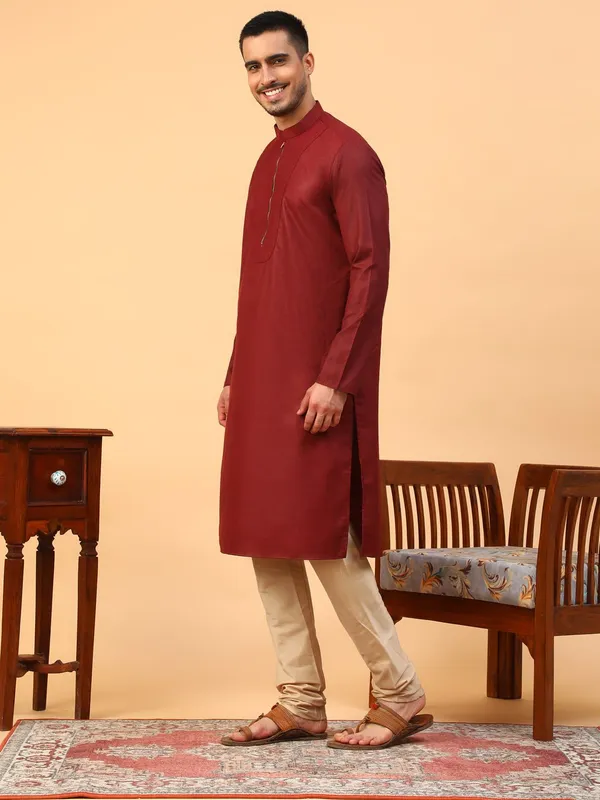 Maroon_Kurta_Set