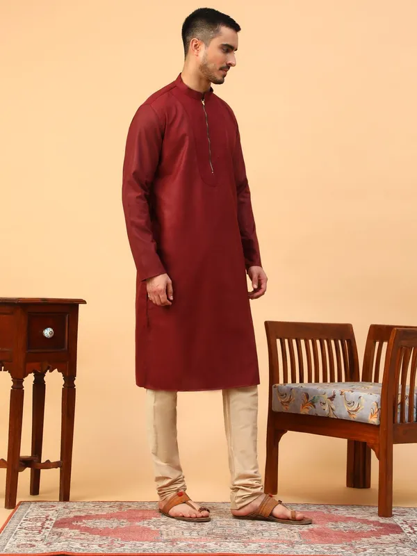 Maroon_Kurta_Set
