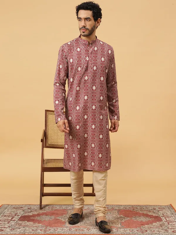 Maroon_Kurta_Set