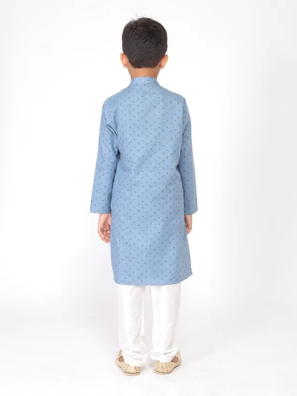 Tabard_Boys_Printed_Straight_Kurta_(Blue)