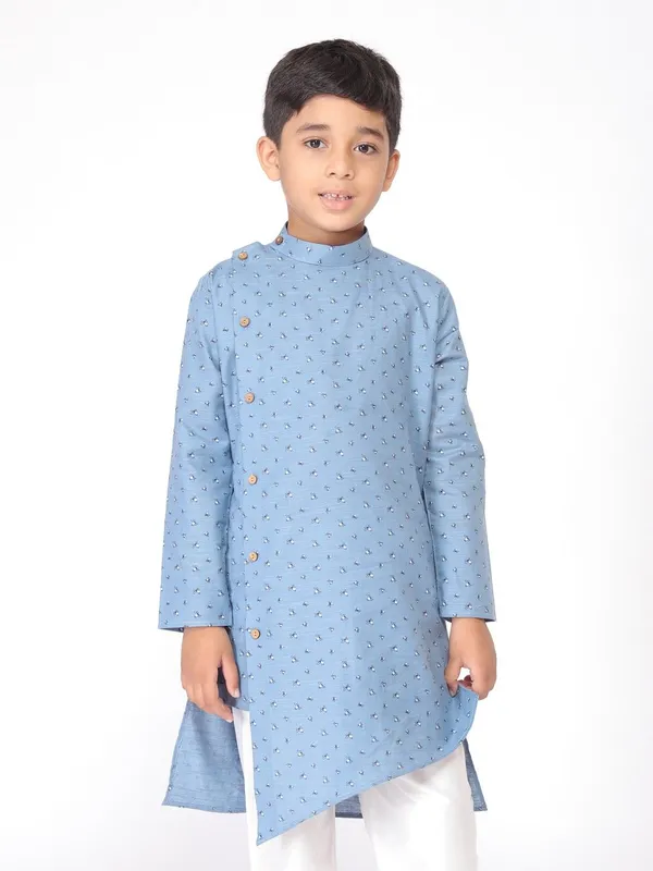 Tabard_Boys_Printed_Straight_Kurta_(Blue)