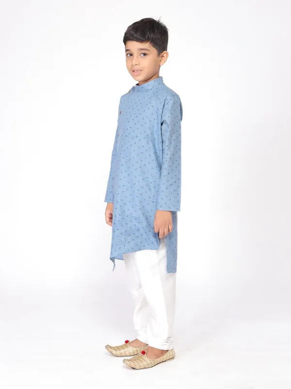 Tabard_Boys_Printed_Straight_Kurta_(Blue)