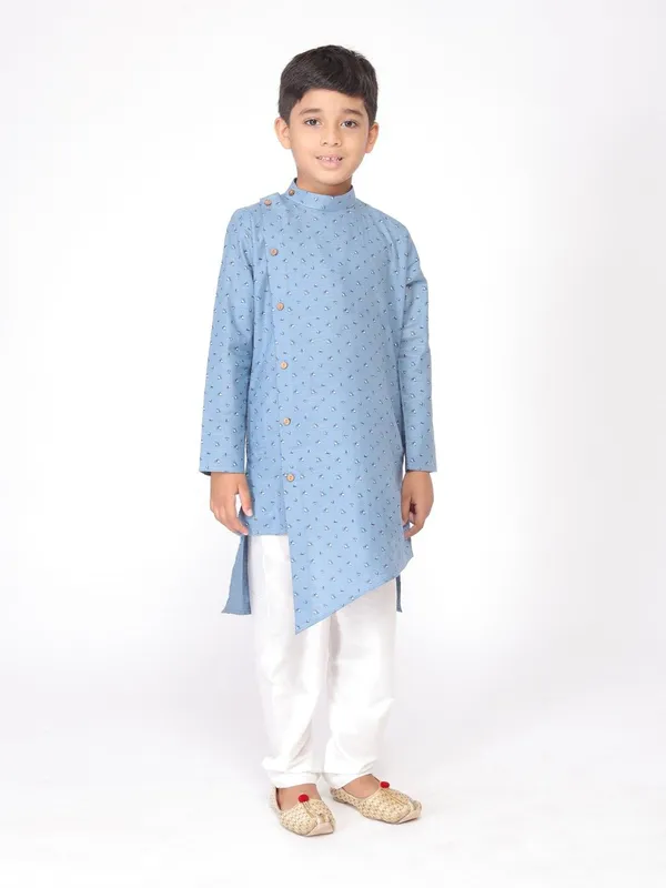 Tabard_Boys_Printed_Straight_Kurta_(Blue)